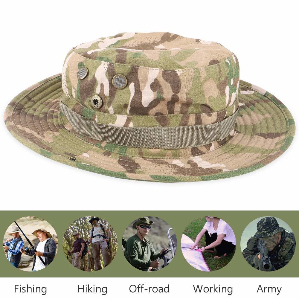 Breathable Quick Dry Fishing Bucket Camouflage Hunting Hat with Wide