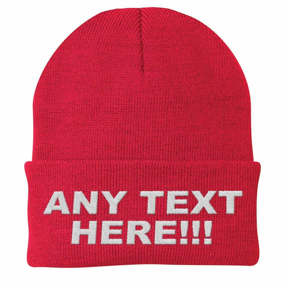 100 Acrylic Knitted Custom Beanie Hat With Designe 