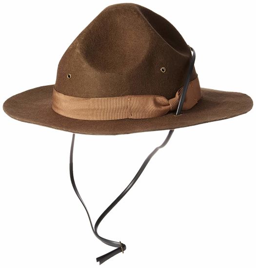 Wholesale Wool Felt Wide Brim Campaign Scout Hat with String for